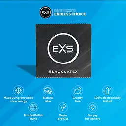 Презервативи EXS Black Latex, 12 шт. - мініатюра 2