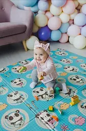 Дитячий двосторонній складаний килимок Poppet Пригоди ведмедиків і Танець панд, 200х180 см (PP003-200) - мініатюра 10