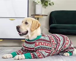 Піжама/попона для собак MIAODODO D15 Christmas striped - мініатюра 3