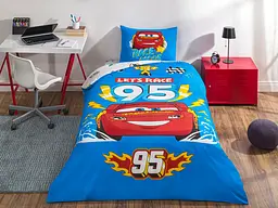 Підлітковий комплект Disney Cars let's Race Ранфорс / простирадло на резинці Tac pbe0051179