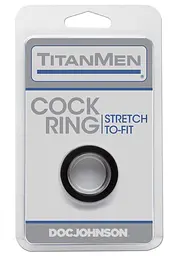 Ерекційне кільце Doc Johnson Titanmen Tools Cock Ring (чорний) - мініатюра 2