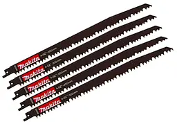 Набір полотен HSS 300 мм по дереву для шабельної пили Makita P-05072 (5 шт) - мініатюра 2