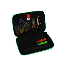 Пенал Cool For School з тисненням 1 відділення Чорний (QT-5638-Black) - мініатюра 2