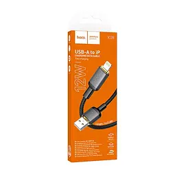 Кабель Hoco X128 Benefit charging data cable iP Black - мініатюра 2