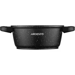 Каструля Ardesto Gemini Anzio зі скляною кришкою чорна 1.2 л (AR2412GE) - мініатюра 6