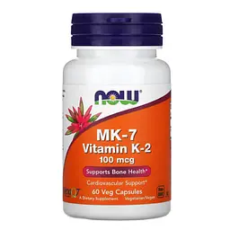 Витамин К MK-7 Vitamin K-2 100 мкг 60 капсул NOW vit0006324