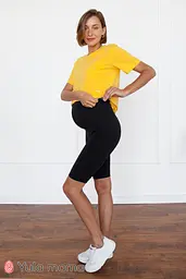 Велосипедки для вагітних із поясом на животик Linda XL Юла Мама Чорний
