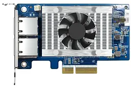 Мережева карта QNAP Dual-port RJ45 10GbE network expansion card PCIe 3.0 x4 (QXG-10G2T-X710) - мініатюра 1