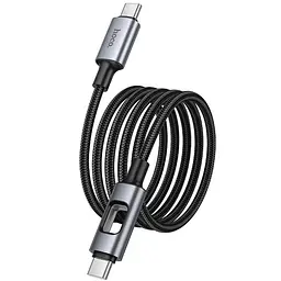 Дата кабель Hoco U144 New Type-C to Type-C 60W (1.2m) Black - мініатюра 4