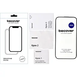 Захисне скло BeCover для Apple iPhone 15 Pro 10D Black (711331) - мініатюра 2