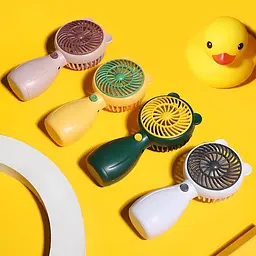 Портативний ручний вентилятор Handy Mini Fan JX-998 на акумуляторі з ручкою міні ветродуйка 2,5Вт Жовтий - мініатюра 3