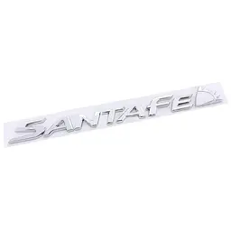 Емблема напис SantaFe Хром на скотчі (27х220 мм) ЕМ 171153