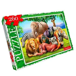 Пазл класичний "Тварини Африки" Danko Toys C260-13-07, 260 елементів
