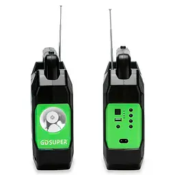 Сонячна зарядна станція GDPlus GD-15 + ліхтар + 3 лампи + Power Bank + FM + MP3 - мініатюра 3