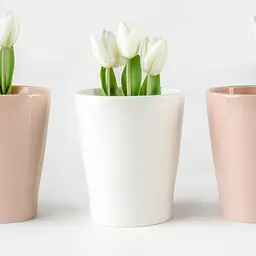 Горщик для квітів МВМ My Home, 16 см, білий (DH-FLOWERS-29 WHITE) - мініатюра 4