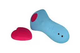 Вібратор у трусики FairyGasm HeartGem blue, на магніті, пульт ДК - мініатюра 3