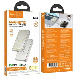 Портативна батарея Power Bank Hoco Q26A Joy PD20W Magnetic 10000mAh Gold - мініатюра 5