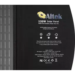 Портативна сонячна панель Altek ALT-120 (2115543) [164313] - мініатюра 8