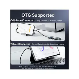 Концентратор Vention USB-C 5-in-1 3xUSB 3.0 + HDMI 4K60Hz + USB-C PD100W gray (TGMHB) - мініатюра 11