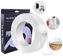 Багаторазова кріпильна клейка стрічка Ivy Grip Tape 2 м двостороння силіконова стрічка з гелевого матеріалу - мініатюра 6