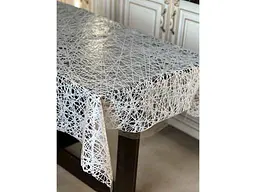 Скатертина SELENA-LACE ПВХ д/столу ажурна "Візерунок біла" 1,35*1,1м