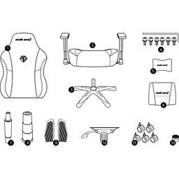 Геймерське крісло Anda Seat Phantom 3 L Gray (AD18Y-06-G-F) [120754] - мініатюра 12