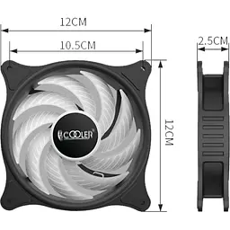 Кулер до корпусу PcCooler FX-120-3 - мініатюра 6