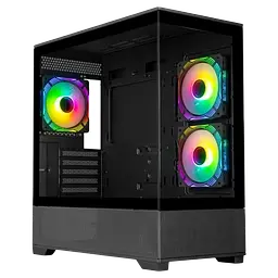 Корпус Prologix Axon GM-03AB Glass ARGB Black