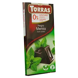 Шоколад чорний Torras з м'ятою без цукру 75 г - мініатюра 2