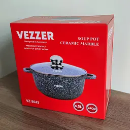 Каструля Vezzer з кришкою 24 см 4.5 л сіра (VZ8043) - мініатюра 8
