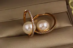 Сережки Xuping Jewelry кільце з перлиною 2.3 см золотисті - мініатюра 3