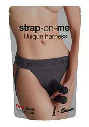 Страпон Strap-on-me Unique Lingerie Harness, One Size (сірий) - мініатюра 3