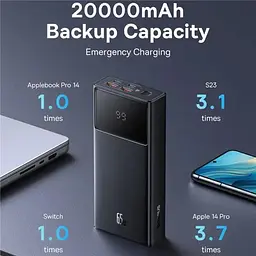 Портативний ЗП Power Bank Baseus Star-Lord Digital Display 65W 20000 mAh (P10022906113-00) Cluster Black - мініатюра 5