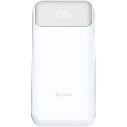 Акумулятор портативний літій-іонний D-Link Power Bank 20000мА*рік, 65Вт PD 3.0, QC 3.0, 2xUSB-C, 1xUSB-A з дисплеєм, білий