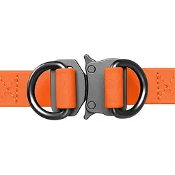 Шлея для собак Waudog Waterproof водостійка з QR паспортом, металічна пряжка-фастекс, помаранчевий - мініатюра 3