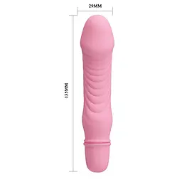Вібратор Pretty Love Stev Vibrator Light Pink, 13,5 см рожевий - мініатюра 6