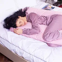 Подушка MirSon для вагітних і відпочинку Satin Stripe №8026 U-подібна Pink (2200006178644) - мініатюра 4