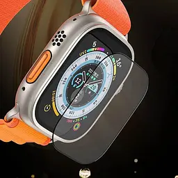 Захисне 2.5D скло Blueo Corning Gorilla Glass для Apple Watch Ultra / Ultra 2 49mm Чорний - мініатюра 3