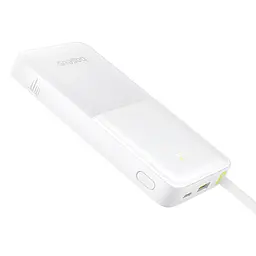 Зовнішній акумулятор Baseus Bipow 2 Digital Display Power Bank With Built-in USB-C Cable 20000mah 20W Moon White (P10077101213-01) - мініатюра 4
