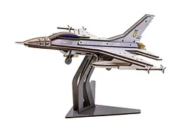 Дерев'яний 3D конструктор Літак F16, Puzzleоk (Puz-26913), 79 дет. - мініатюра 3