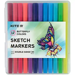 Набір скетч маркерів 12 кол. KITE Butterfly (K22-044-2) - мініатюра 1