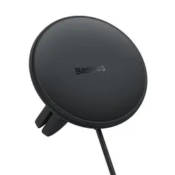 Бездротовий Автомобільний зарядний пристрій Baseus CW01 MagSafe Wireless Charging 15W (+АЗУ USB 25W) чорний C40141000111-01 - мініатюра 3
