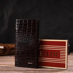 Чоловічий шкіряний гаманець Canpellini 9х18,7х1 см acs0025598 - мініатюра 8