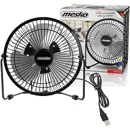 Вентилятор Mesko MS 7322 настільний/ USB/ 4,5Вт/ D=15см/ чорний - мініатюра 9