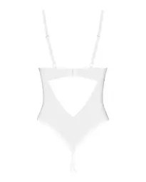 Боді Obsessive Alissium Crotchless XL/2XL білий - мініатюра 5