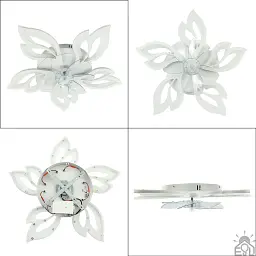 Керована світлодіодна люстра з вентилятором FAN ASTRA 85W+18W 5F-APP-680×120-WHITE/CLEAR-220-IP20 ESLLSE - мініатюра 8