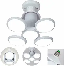 лампочка-люстра світлодіодна розкладна LED-лампа 40 Вт 220 В E27 Football UFO Lamp біла