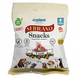 SERRANO Натуральні ласощі для собак 100г, ЯГНЯ