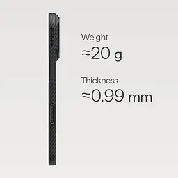 Чохол Pitaka Ultra-Slim Case для Apple iPhone 17 Pro Black/Grey (KI1701BP) [146978] - мініатюра 4