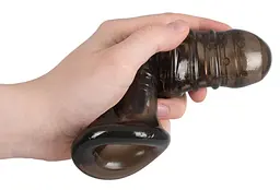 Насадка на пеніс Rebel Dick Ball Sleeve 18 см чорний - мініатюра 4